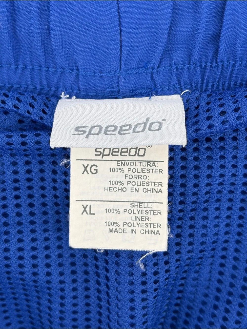 Speedo‎ Swim Trunks Adult Blue Embroidered Beach Pool Size X-Large